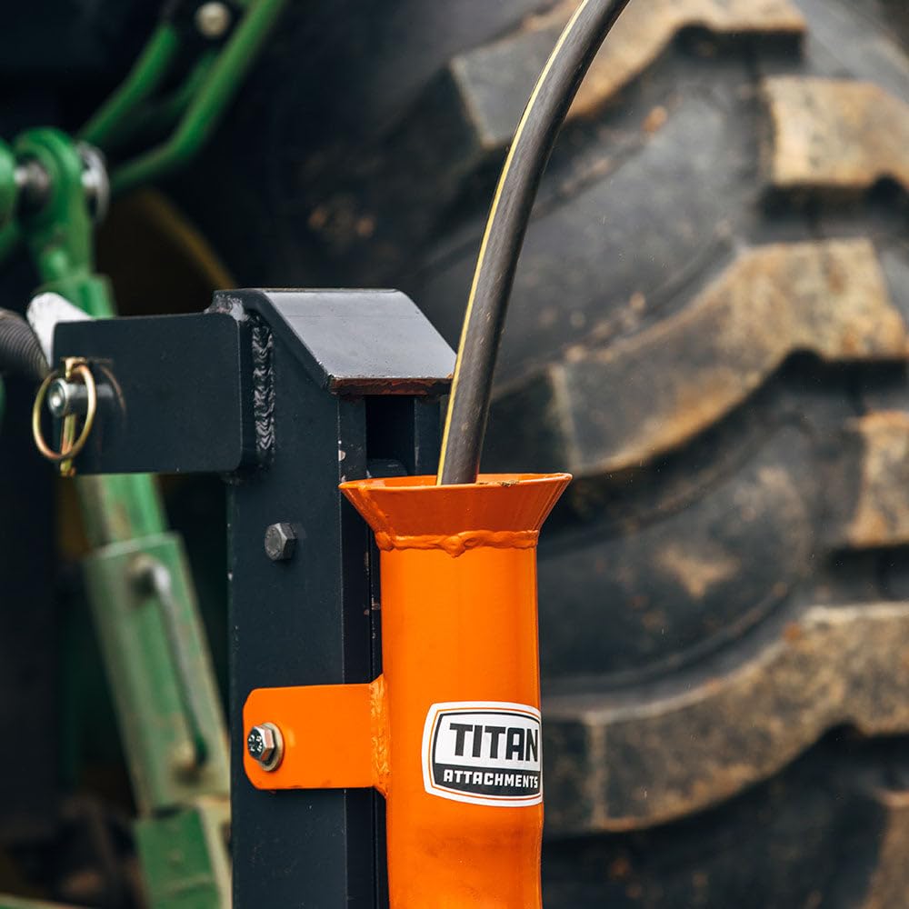 Titan Attachments 3 Point Single Tine Subsoiler with Pipe Layer, Fits Cat 1 Tractors, Accepts 50mm Poly Pipe, Adjustable Ripping Depth, Rips Through Compact Soil to Lay Pipes, Hoses, and Wires