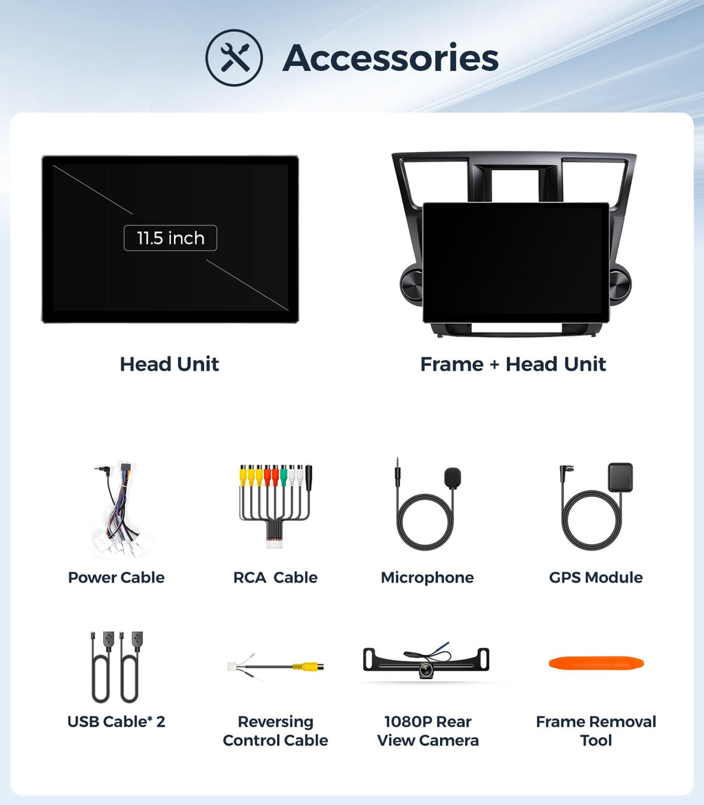 11.5'' Car Radio Stereo for Toyota Highlander 2008-2013
