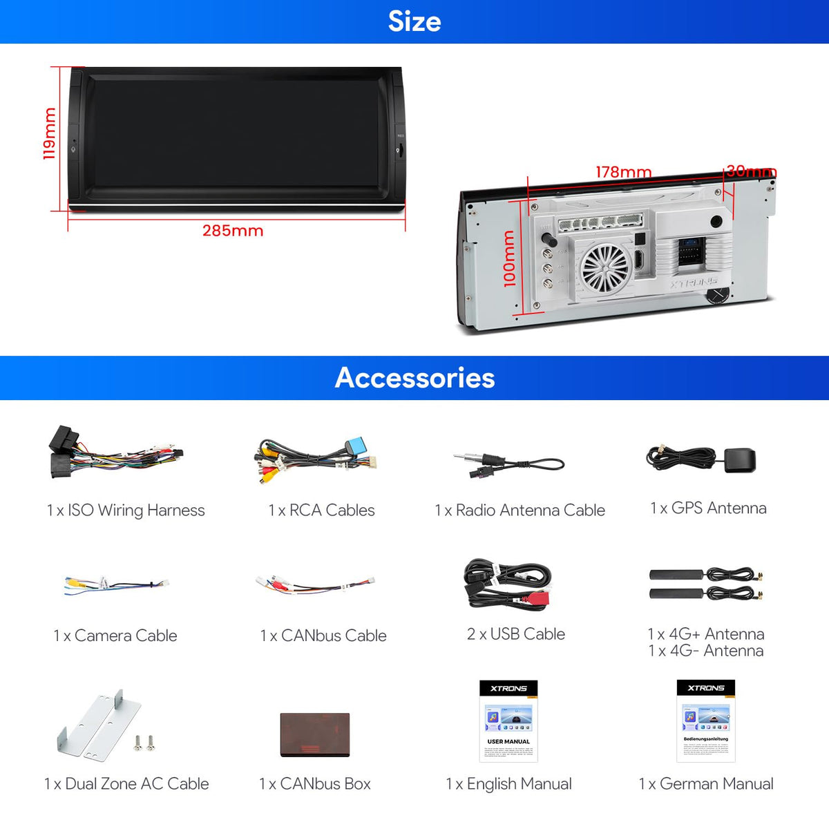 XTRONS Car Stereo for BMW X5 E53, Android 14 Qualcomm Octa Core 8GB+256GB Car Radio, 10.25” QLED Touch Screen GPS Navigation for Car Bluetooth Head Unit DSP CarPlay Android Auto 5GHz WiFi