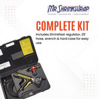 Bundle - Shrinkfast 998 Propane Heat Gun, 200000 BTU, Ready to Use with 25' Hose, Regulator, Wrench, Hard Case, 6' Angled Extension, and Shrink Film Knife Made in the USA