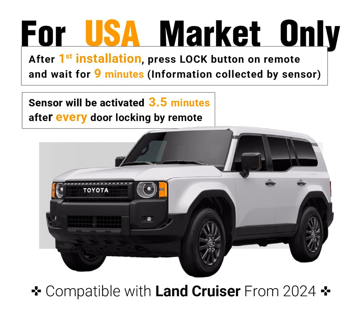 Smart Sensor for Land Cruiser 2026 2025 2024, Wheel Anti-Theft