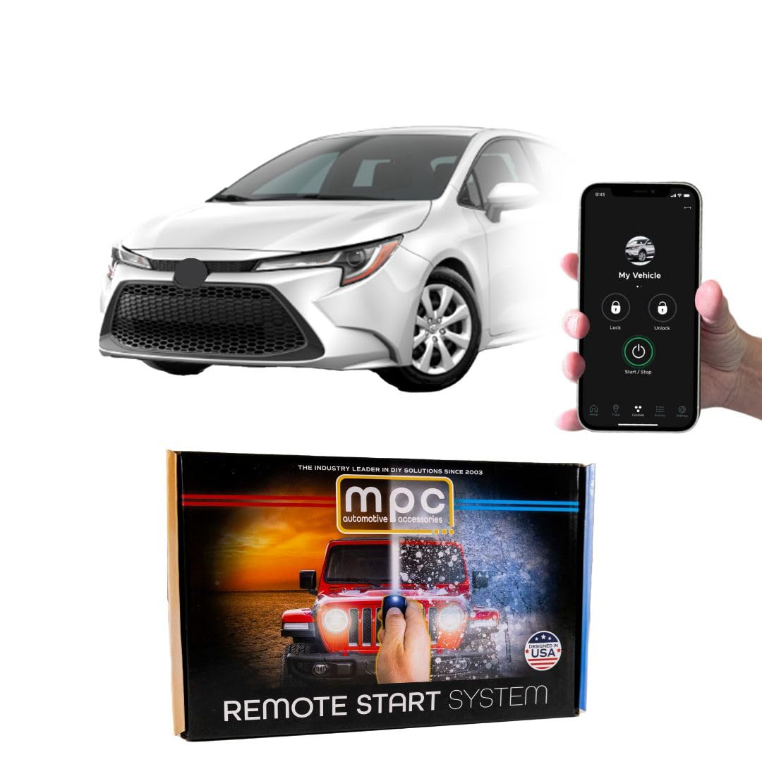 MPC Remote Starter with Smartphone Control Compatible with Toyota Corolla 2020-2022 |Gas| |H-Key| Smartphone or Factory Key Fob Activated - Firmware Preloaded - USA Tech Support
