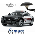 CompuPort 5-in-1 Professional MIMO LTE+GPS+Wi-Fi Screw Mount Combination Vehicle Antenna Compatible with Sierra Wireless, Microhard, Cradlepoint, Digi, Peplink and Other Cellular Modems