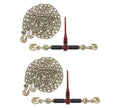 Mytee Products (2) Ratchet Chain Binders 5/16"-3/8" with Rubber Grips & (2) 5/16" x 12' Grade 70 Binder Chains