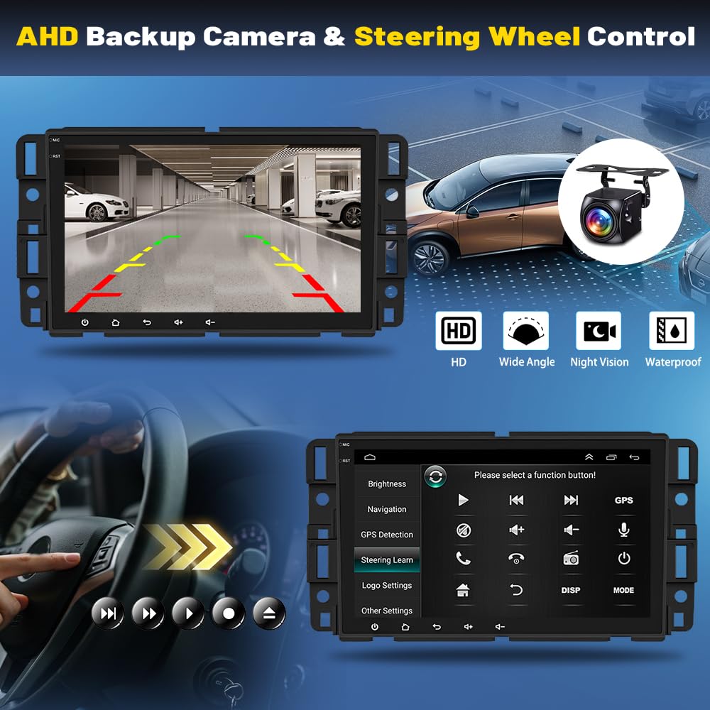 4G+64G 8" Double Din Car Stereo for Chevy Express 1500 2500 3500 2008-2011
