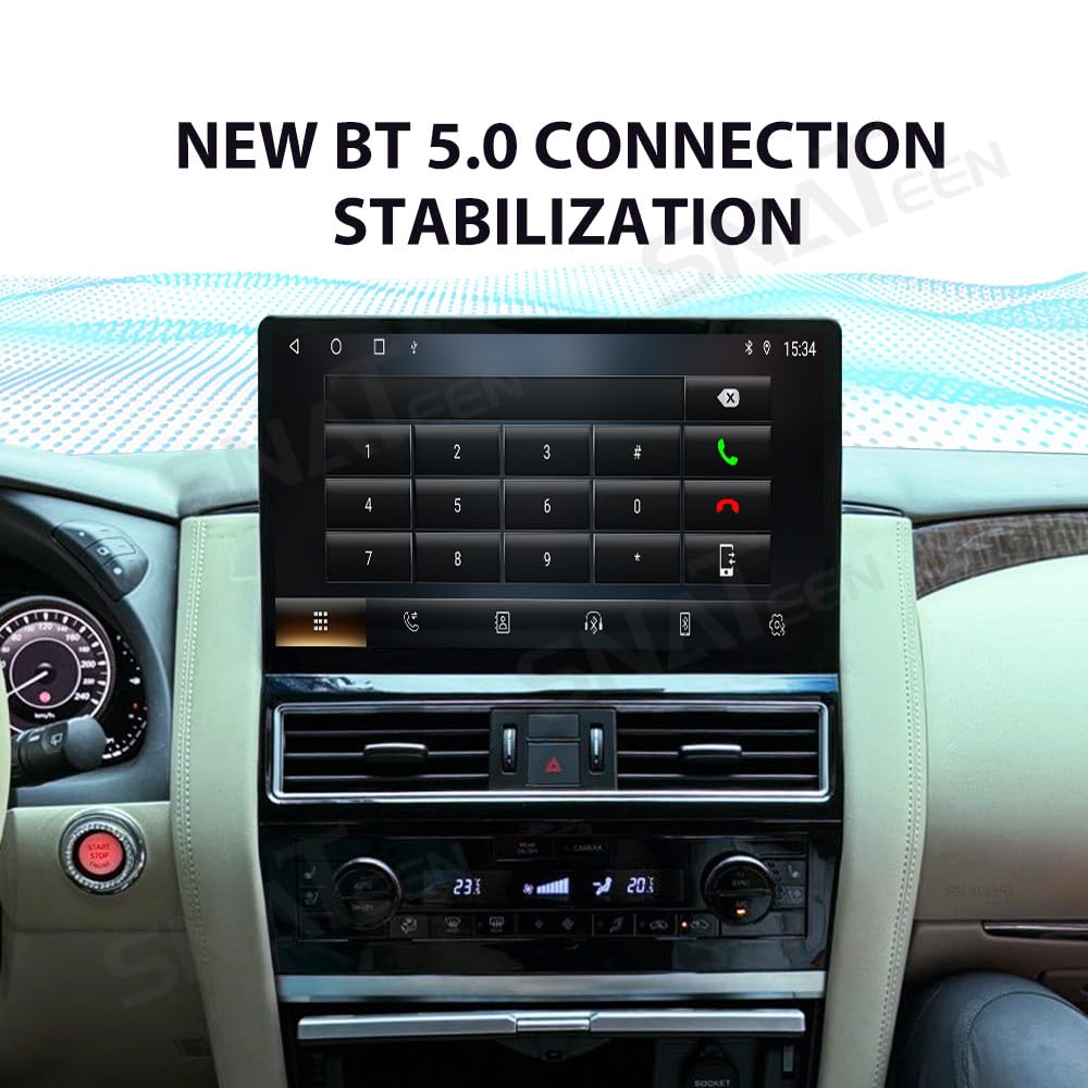 16.8 Inch Android 13 Car Stereo Radio 8GB+128GB Car GPS Navigation Multimedia Player for Nissan Patrol Y62 Armada Infiniti QX80 QX56 2010-2023, Wireless CarPlay, Android Auto, DSP, Bluetooth
