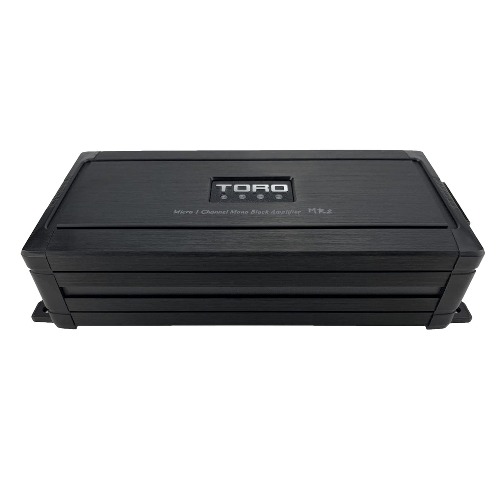 TORO TECH MR2 Micro 500W RMS Monoblock Car Amplifier | 1000W Peak Class-D Subwoofer Power Amp, 1Ω Stable, Auto Sense Turn-On, Variable Crossover, Compact Design for Cars & Powersports