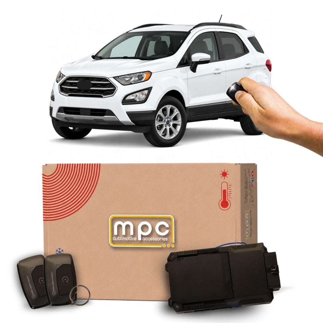 MPC Plug & Play Remote Starter with Smartphone Control Compatible with Ford EcoSport 2018-2020 |Gas| |Push to Start| with T-Harness - Factory Key Fob Activated