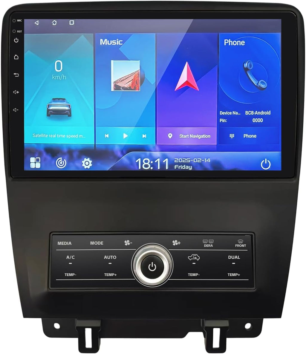 4+64G Car Radio for Ford Mustang 10 inch Touch Screen 2010 2011 2012 2013 2014 Stereo,Wireless Carplay/WiFi/Bluetooth/EQ Audio/Andriod Auto/AM/FM/AHD Camera