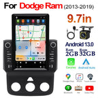 Android 13 Car Radio Stereo Player for Dodge Ram 1500 3500 2013-2019 9.7 Inch LCD Touchscreen Monitor Radio Stereo Navigation with Wireless Carplay and Android Auto GPS/WiFi/Bluetooth/Am/Fm(2+32G)