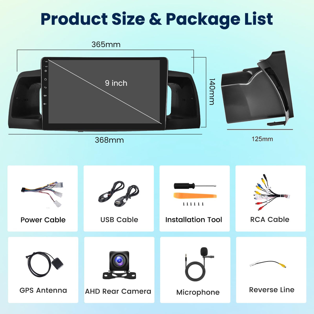 [8Core 6+128GB] Android Car Radio for Toyota Corolla EX 2005-2012 with GPS