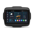Android 14 Car Stereo Radio for Jeep Renegade 2015-2023, 9 inch QLED Touch Screen GPS Navigation Bluetooth Head Unit Built-in Car Auto Play Support 4G LTE WiFi SWC DSP 6+64GB