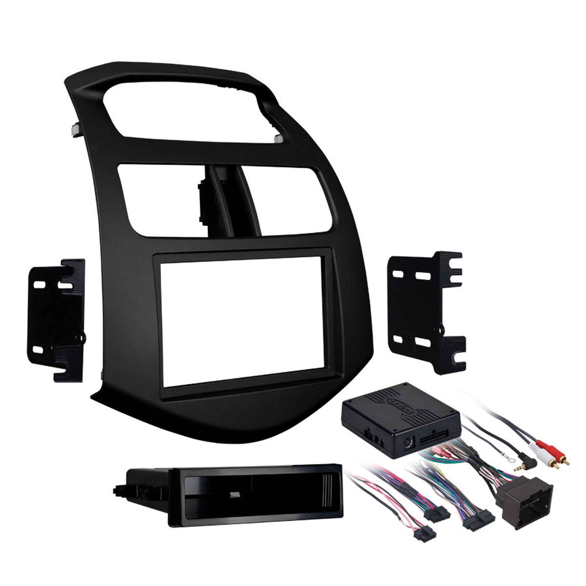 Metra 99-3309B Single/Double DIN Stereo Installation Dash Kit for 2013-2015 Chevy Spark (Black)