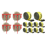 VEVOR Chain Load Binder Kit w/ (4) Ratchet Binders, 6600LB Capacity, (4) 21' G80 Chains + VEVOR (10) 18000LB Truck Straps, 4" x 30', Yellow