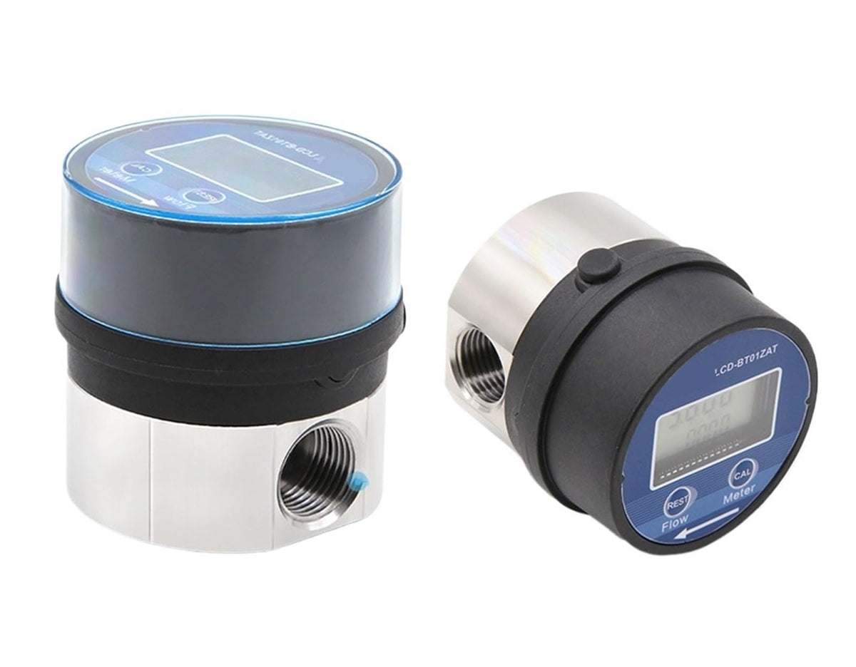 1pcs High Precision Oval Gear Flow Meter Digital Display Flowmeter Liquid Flow Sensor G3/8 G1/2 G3/4 G1 Internal Thread(G3-8)