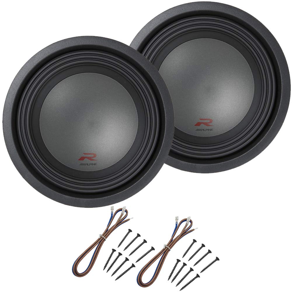 Alpine R-W10D2 Type R 10 Inch Subwoofer Dual 2 Ohm with HA-SWKD Sub Box Kit
