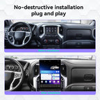16.2 Inch Touch Screen 4+64GB Android 15 Car Radio, Wireless Carplay Android Auto GPS Navigation Multimedia Head Unit for GMC Sierra Chevrolet Silverado 2019-2023