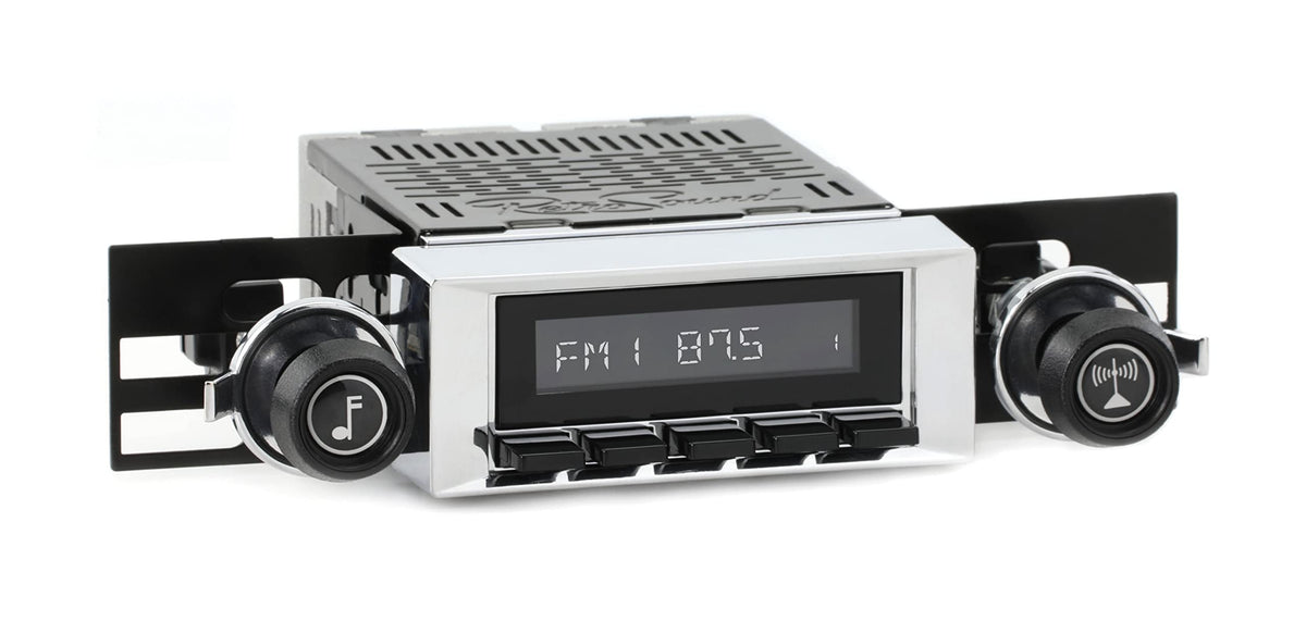 Motor 2 Radio with Chrome Face, Black Pushbuttons, Bezel, and Knobs Kit HCB-M2-117-120-37-73