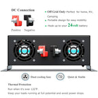 WZRELB 3500W Pure Sine Wave Solar Power Inverter Generator 24V DC to 120V AC Converter Car Inverter