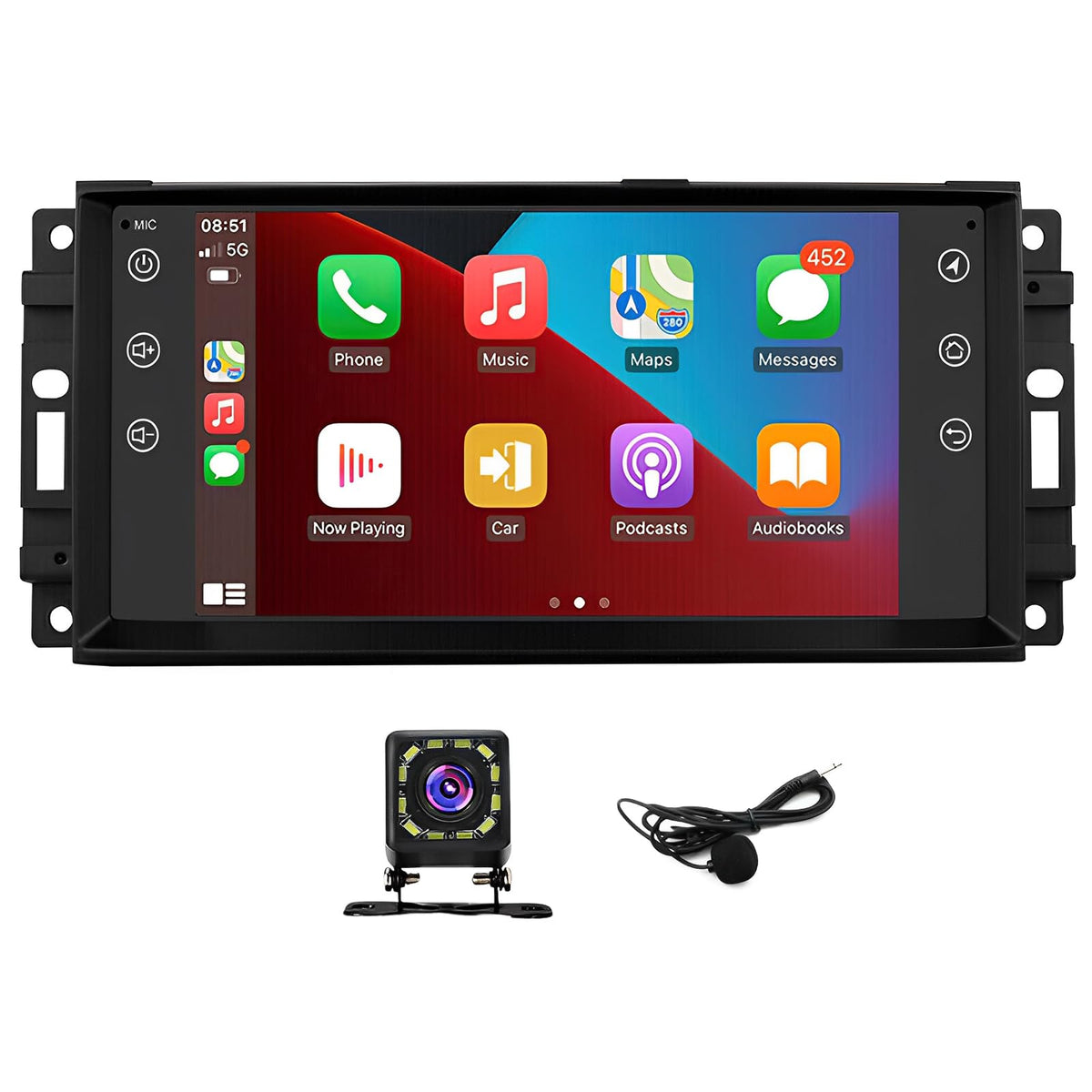 4+64G Double Din Car Radio Stereo Upgrade for 2008-2010 Chrysler Town & Country Android 14 Wireless Carplay Android Auto 7" Touch Screen GPS Navi Head Unit Radio Bluetooth WiFi BT SWC+Backup Camera