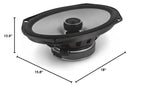 Alpine Speakers 6X9 inch for Toyota Corolla 2014-2019 Upgrade Kit - Pair of S2 Series with Adapters and Harness, Car Audio Rear Deck Speaker S2-S69