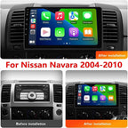 Android 13 Car Radio for Nissan NAVARA 2006-2012, 9 inch Touch Touch Screen Stereo Double Din Radio with Wireless Carplay Bluetooth Android GPS Navi WiFi FM RDS AHD Backup Camera SWC, 2+32G