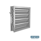Louver with Deflective Adjustable Blades LA4A, Adjustable, 4" Deep U-Frame Vent with 3" Blade Spacing, HVAC Ventilation Louver, (Metallic Gray- Aluminum, 30" X 30") (Made to Order 2–4 Weeks)