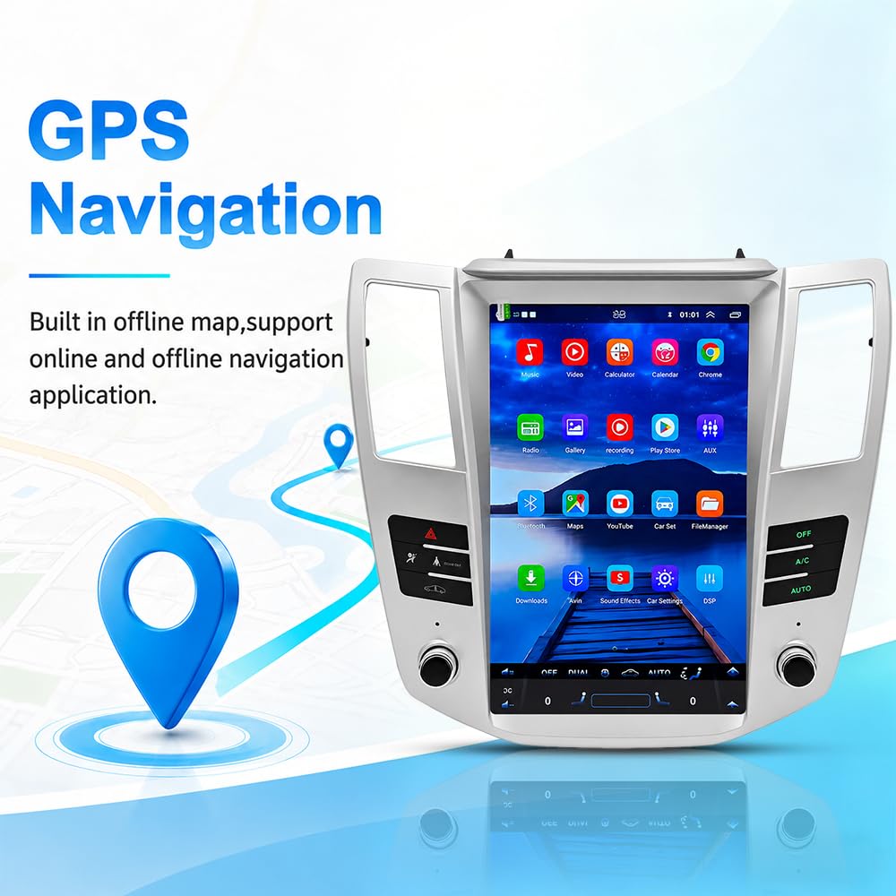 Car Stereo for Lexus RX300/RX330/RX350/RX400 2004-2008,12.8" Android 15
