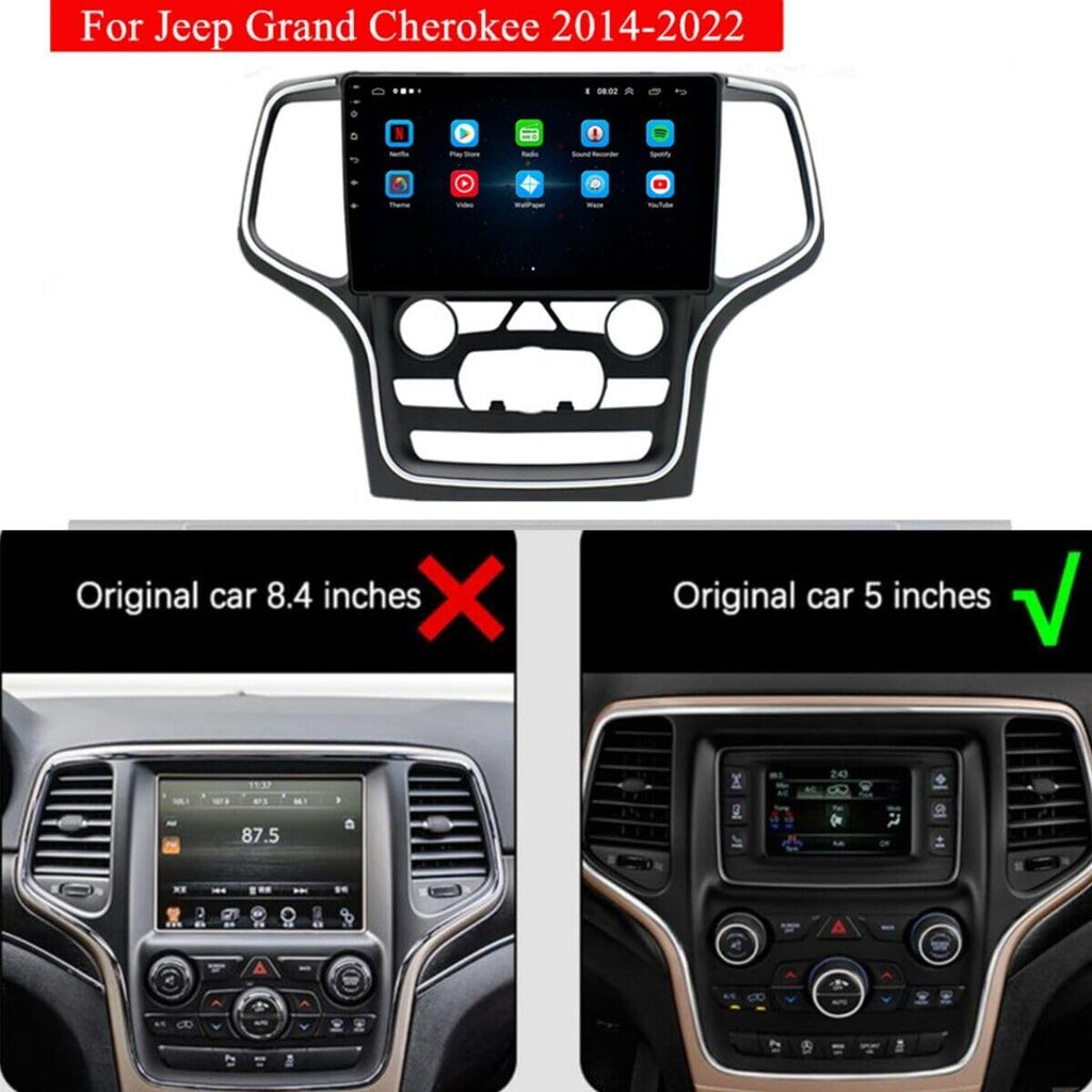 10 inch Car Stereo Radio for Jeep Grand Cherokee 2014-2022, Android 13 Car Stereo Radio w/CarPlay &Android Auto Radio, Support WiFi GPS Navigation Bluetooth AHD Backup Camera - 2+32G