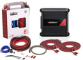 Soundigital 400.4 EVOX 4 Ohm 4 Channel Compact Amplifier Bundled with + (1) 8Ga Amplifier Wiring Kit (Renewed)