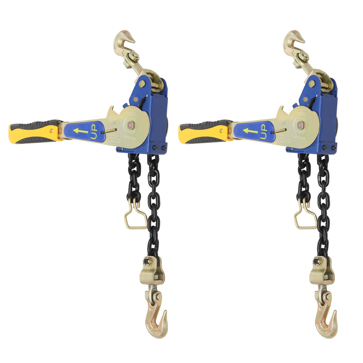 Ratchet Chain Binder Heavy Duty Cargo(Yellow,2,5/16-3/8" 5,400 lbs)