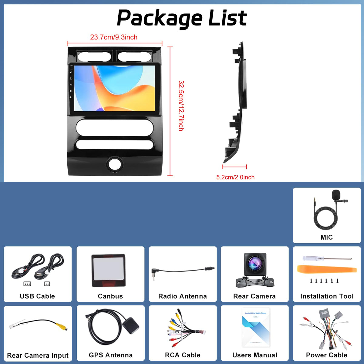Car Radio for Ford Expedition 2007-2014(Auto A/C) Carplay and Android Auto