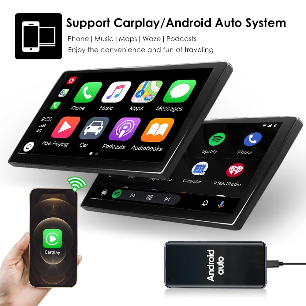 64GB Android14 Car Radio Upgrade for VW Tiguan 1NF 2007-2016 10.4 Inch IPS Touch Screen Supports Wireless Carplay/Android Auto,Steering Wheel Control, WiFi, FM 2GB ROM Car Tablet
