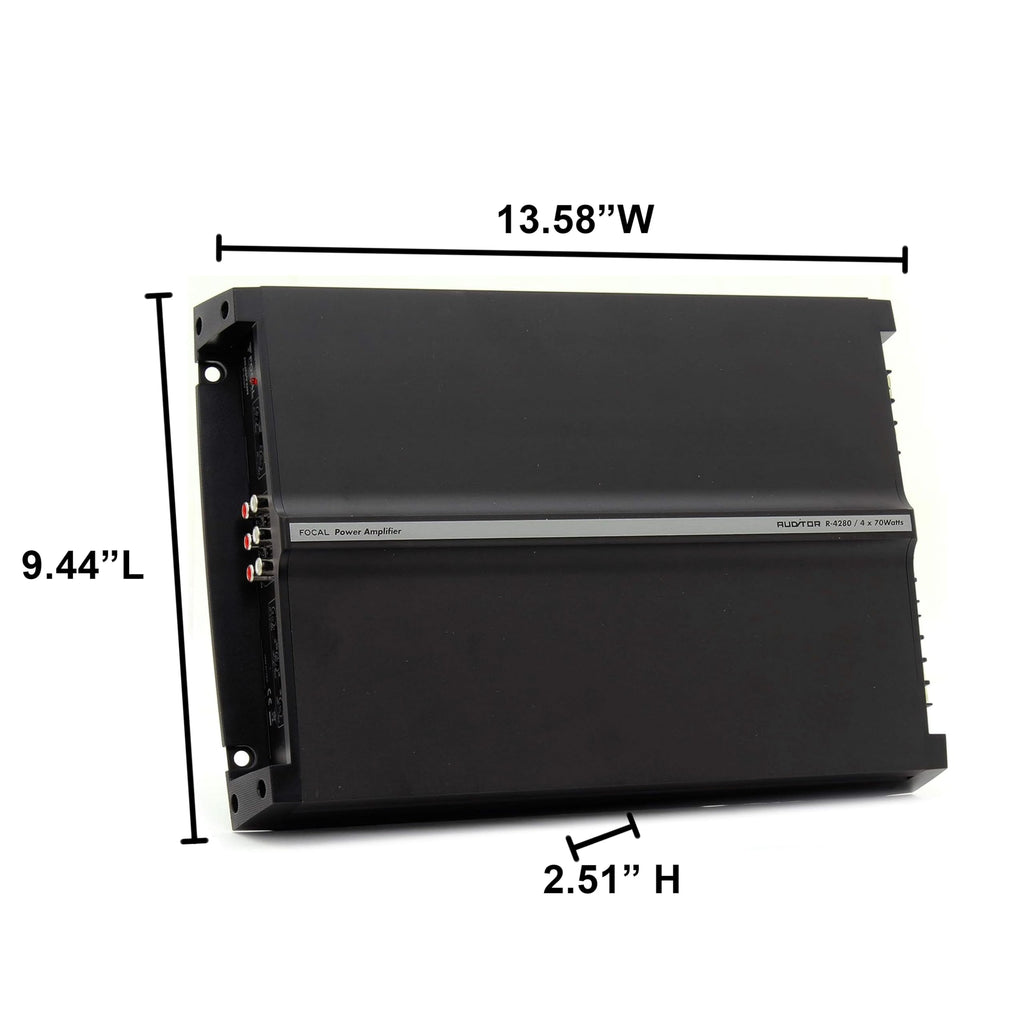 Focal R-4280 4 Channel 560 Watt Class AB Car Audio Amplifier
