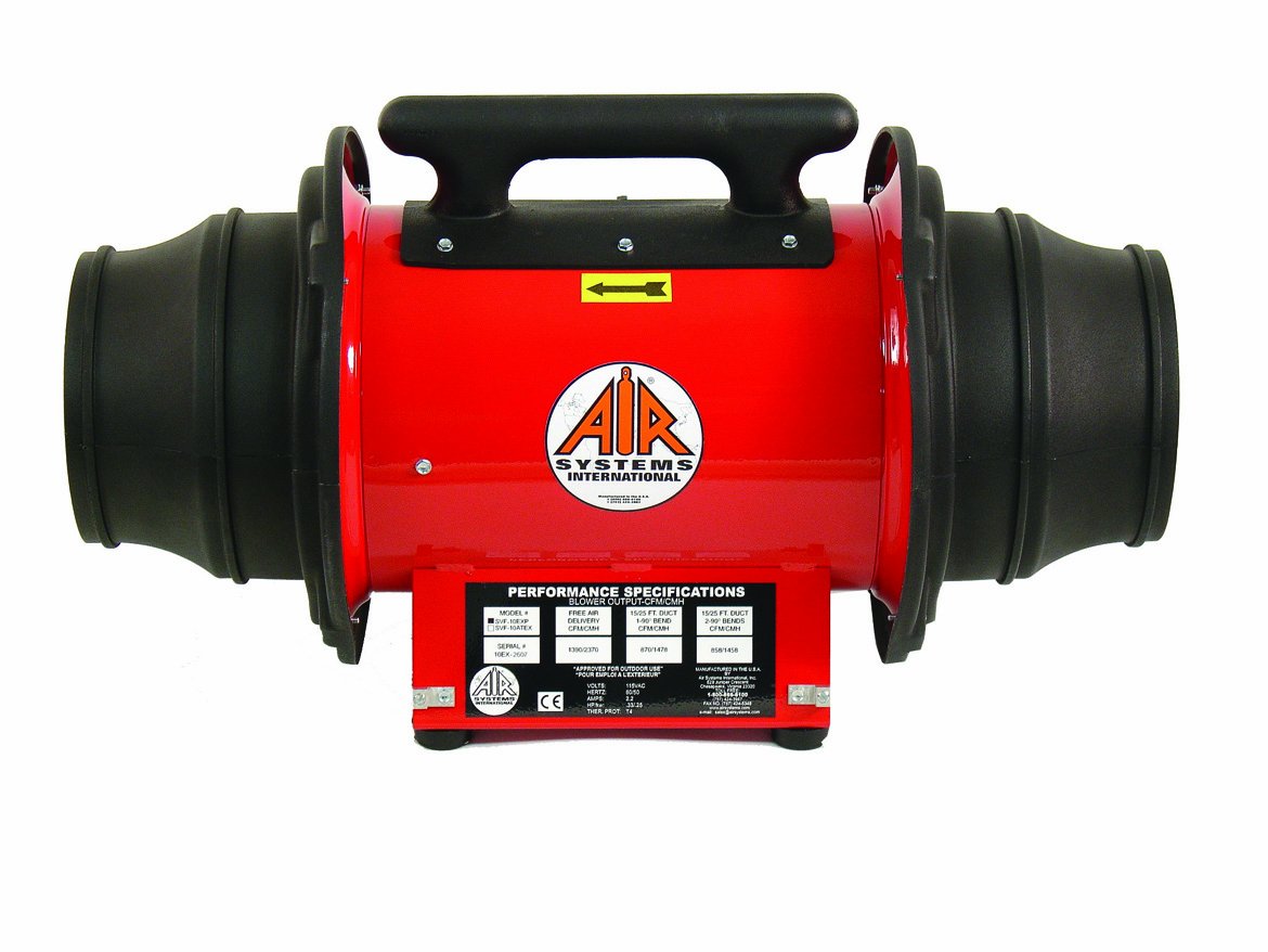 Air Systems SVF-10EXP 10" Explosion-proof Electric In-Line Axial Blower For Running Long Lengths Of Ventilation Ducting