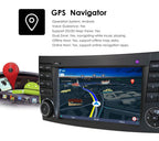 7" CarPlay Android Auto Screen with Lifetime Maps, Spoken Turn-by-Turn Directions,Car Navigation Replacement for Mercedes- Benz