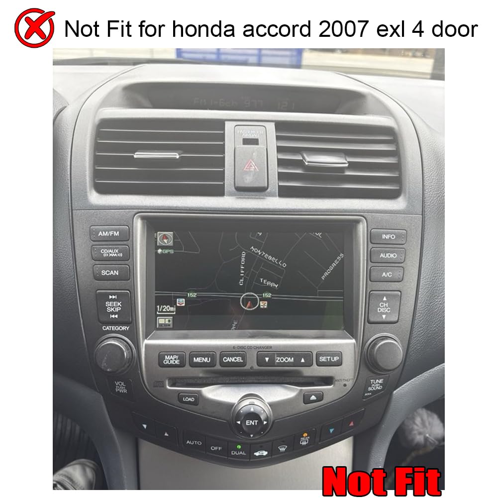 9" Android 14 Car Stereo Radio for Honda Accord 2003-2007 with Wireless Carplay Android Touch Screen Car Stereo GPS Navi Mirror Link WiFi Bluetooth FM/RDS AHD Backup Camera Mic, 2+32G