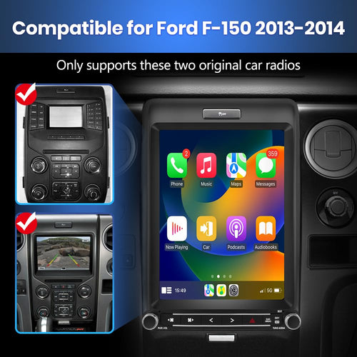 12.1 Inch Car Radio for Ford F150 2013 2014, Android 13 Stereo with Wireless CarPlay & Android Auto, DSP, Bluetooth, WiFi, SWC,MirrorLink [ 4G+64G ]