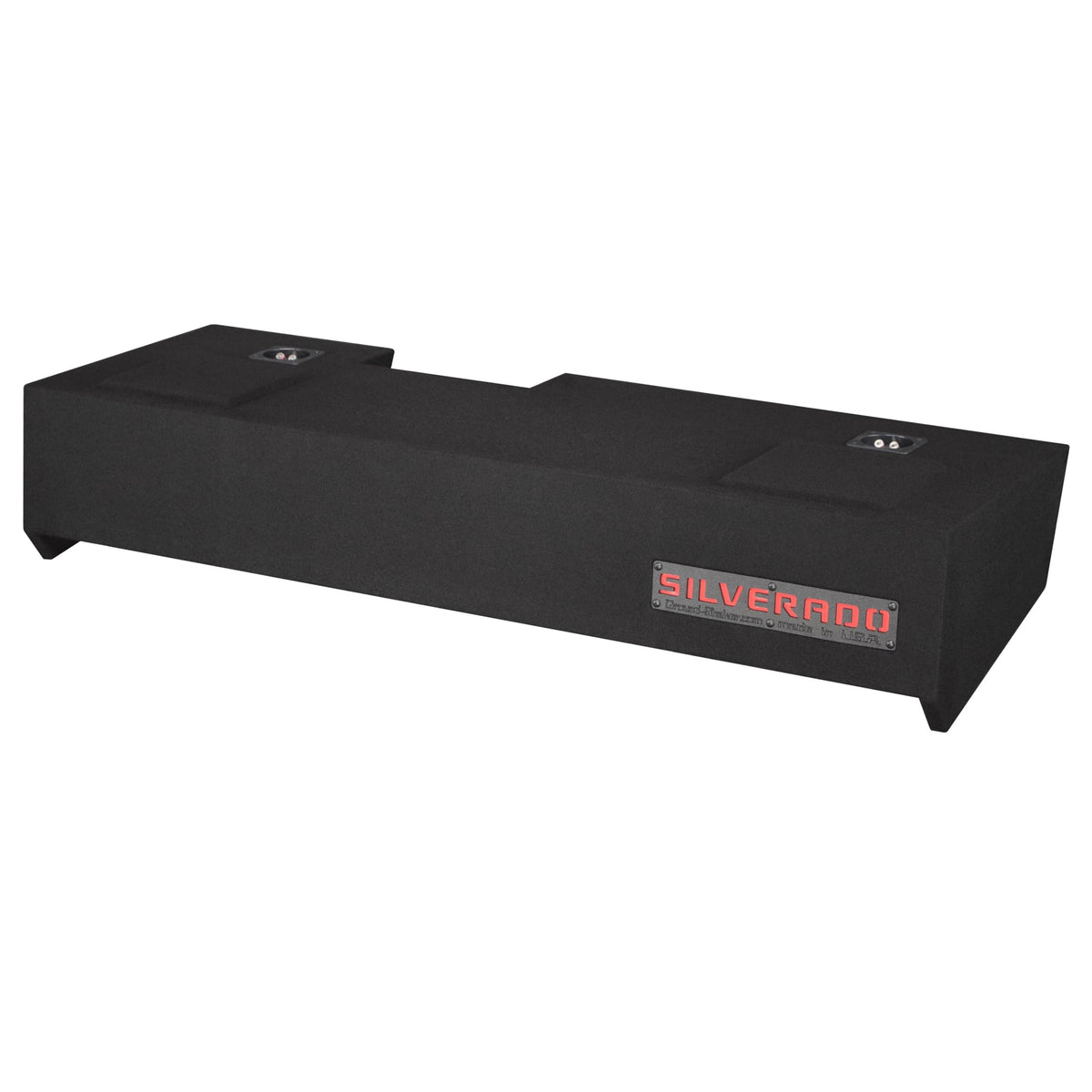 RED 2019-2025 Silverado Crew Cab and Double Cab Truck Sub Box 12" Dual Subwoofer Enclosure Speaker Box Ground Shaker Stereo Subwoofer Box Speaker Enclosure Car Audio Home Audio Ground-Shaker
