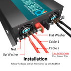 WZRELB 3500W Pure Sine Wave Solar Power Inverter Generator 24V DC to 120V AC Converter Car Inverter