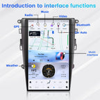 13.6 Inch Vertical Touch Screen Android 13 Car Stereo for Ford Fusion Mondeo 2013-2019, Tesla Style GPS Navigation Multimedia Player Radio Replacement Head Unit Support Original SYNC2