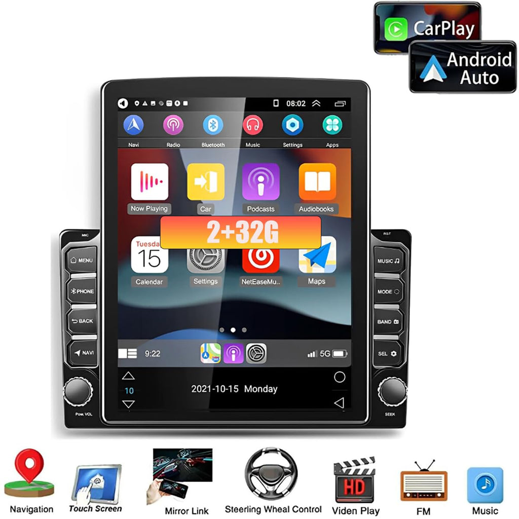 Android 13 Car Stereo Upgrade for Jeep Commander 2006-2010 Radio Head Unit 9.7inch Touchscreen Double Din Stereo with Wireless Carplay Android Auto GPS WiFi Backup Camera,2+32G