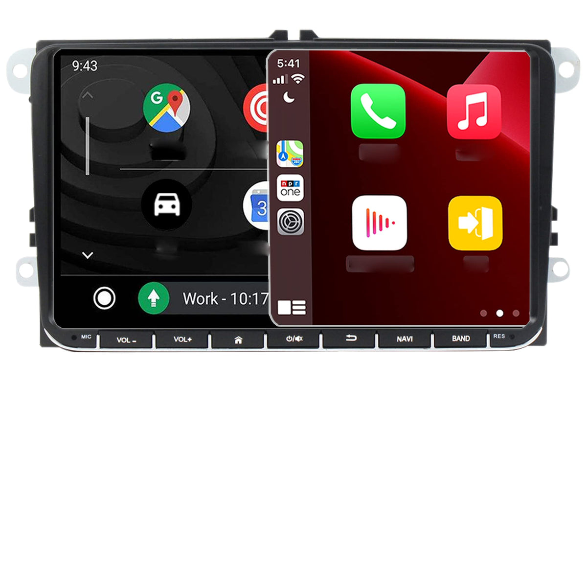 7" Wireless CarPlay AndroidAuto Stereo for VW Golf Jetta Passat