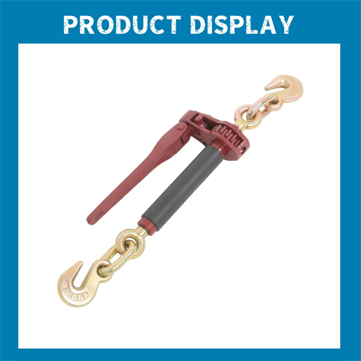 Silscvtt 4pcs Folding Handle with 2 Grab Hooks for 5/16-3/8in Chain