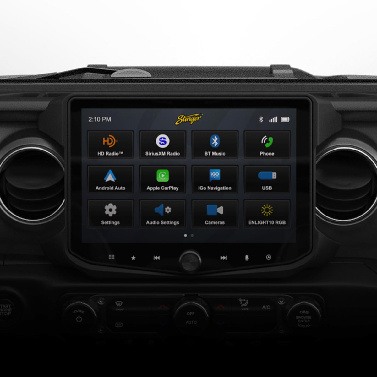 Stinger HORIZON12 12.8” Wrangler JL/Gladiator Wireless Apple CarPlay Stereo
