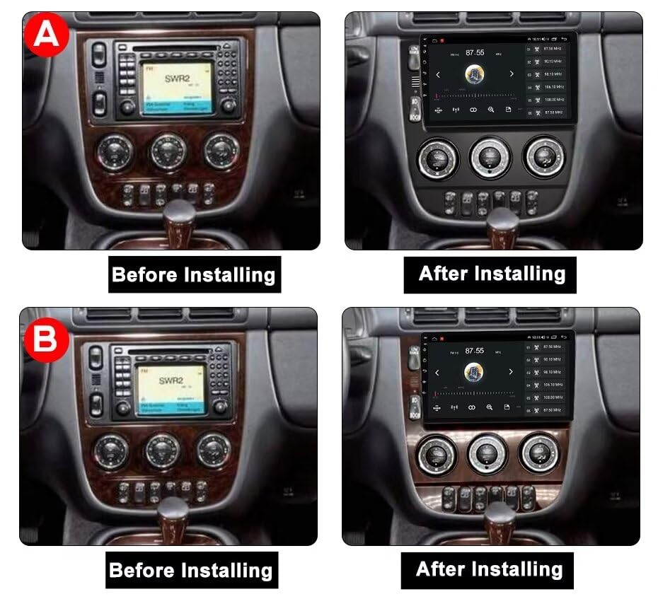MekedeTech Radio for Mercedes Benz M-Class W163 ML 1997-2005,4 Core 1+32G