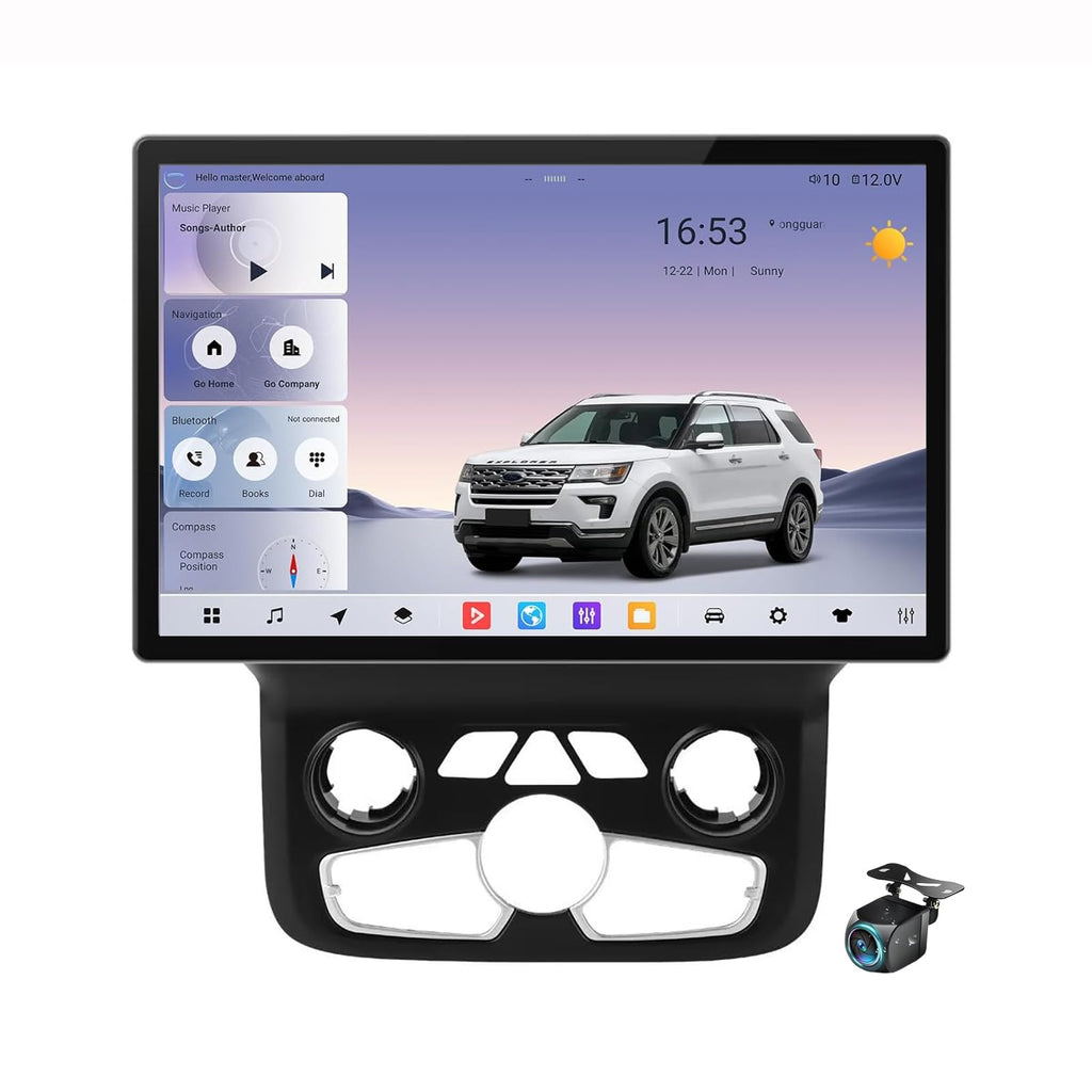 13''2K Android Radio for 【Dodge Ram 1500 2500 3500 2013-2019 Auto AC】 Android 13 Car Stereo with Wireless CarPlay & Android Auto - 1920 * 1200P Touchscreen GPS Navi Head Unit with Bluetooth, 2+64G