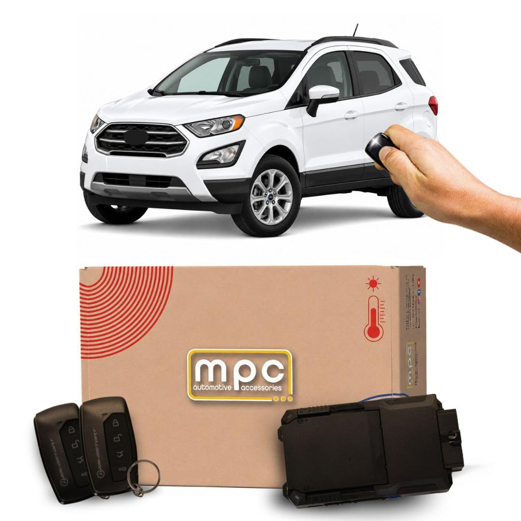 MPC Plug & Play Remote Starter with Smartphone Control Compatible with Ford EcoSport 2018-2020 |Gas| |Push to Start| with T-Harness - Factory Key Fob Activated