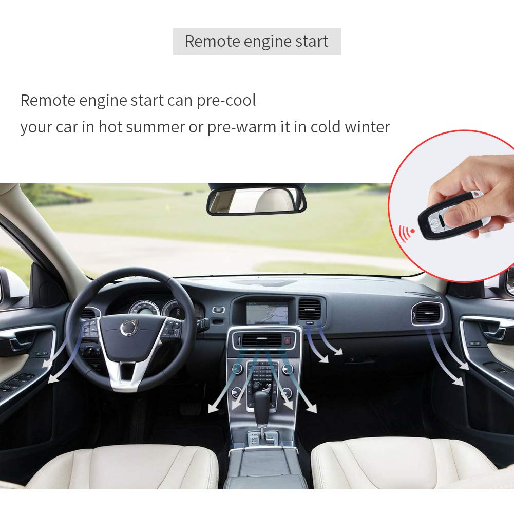 EC002PP Remote Starter with PKE Passive keyless Entry, Push Start Button, Fit for Key Start Gas Engine Jeep Wrangler 10-18 only firmware preloaded