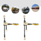 2pcs Ratcheting Chain Binder, 3/8-1/2in 6600 Lbs Cargo Control Tool, Yellow